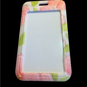 Floral Hard Plastic Badge Holder